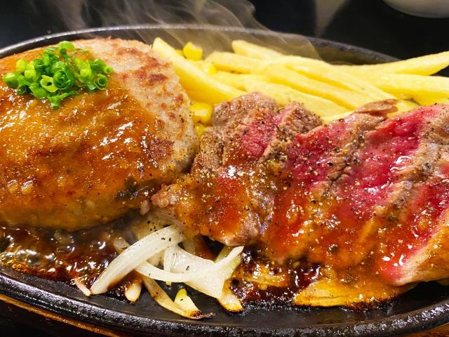 北海道産サーロイン&ハンバーグコンボ