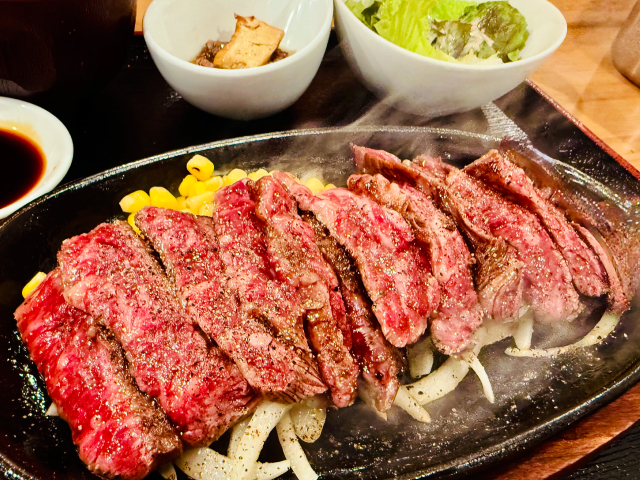 アンガス牛 はらみステーキ定食