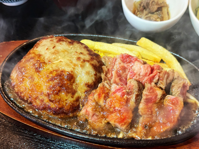 アンガス牛はらみ&ジューシーハンバーグコンボ